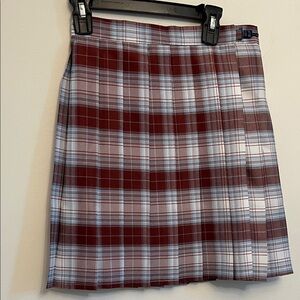 Lucas Plaid Red and White Women's Skirt